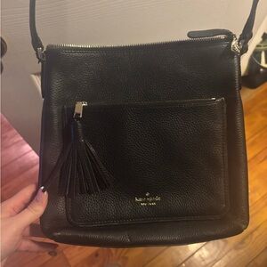 Kate Spade Black Pebbled Leather Shoulder Bag